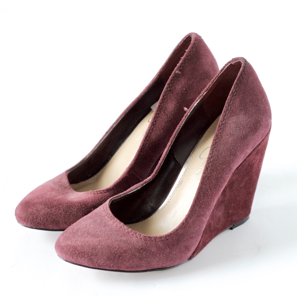Jessica Simpson Maroon Wedges